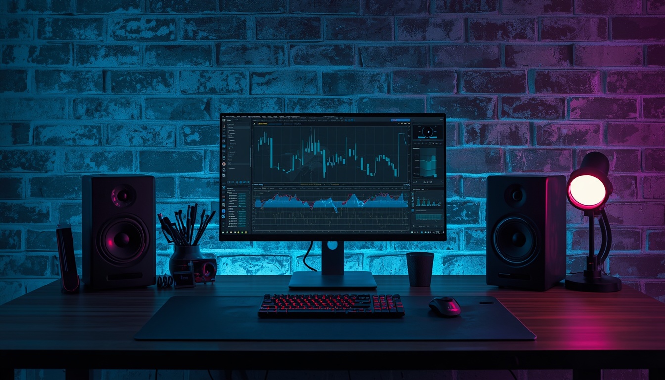 Anklebiostendon digital tracking setup on desk